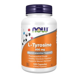 NOW L-tyrosine 500mg,120 Capsules                                                                                                                     