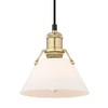 Golden Lighting Orwell 1-Light Mini Pendant in Brushed Champagne Bronze