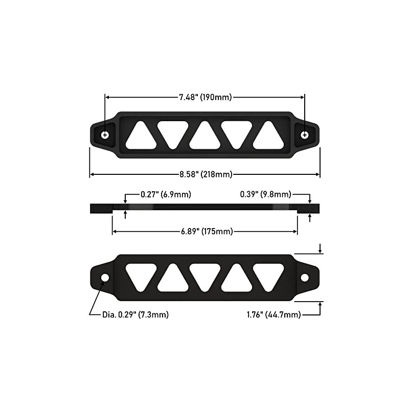 Altland Aluminum Car Battery Tie Down Bracket (Tie Down Only,