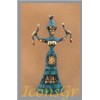 Ancient Greek Bronze Museum Statue Replica of Snake Goddess (251)
