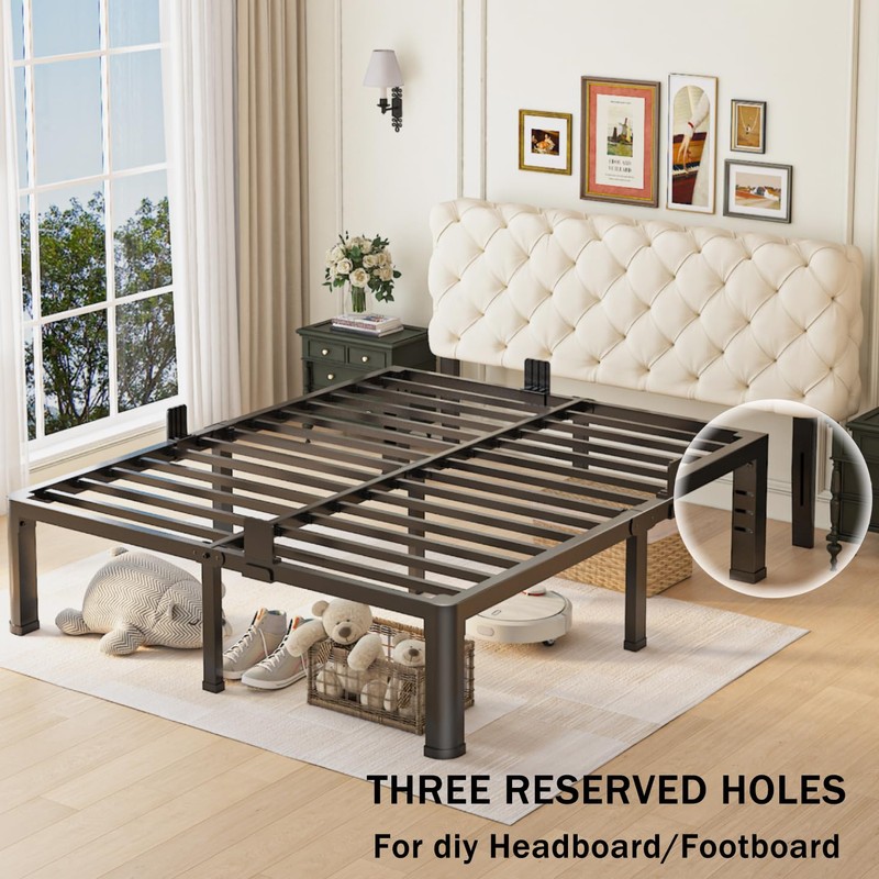 14 inch King Size Bed Frame with Round Corner Legs