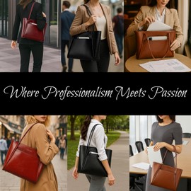 Blofinche Luxury Genuine Leather Purses for Women Designer Large Tote Shoulder Bag Real Vintage Grace Handbag for Work Ladies Laptop Travel