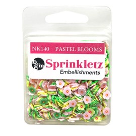 BUTTONS GALORE, INC Buttons Galore Sprinkletz Embellishments 12g-Spring Blooms, Pink, Green, Yellow