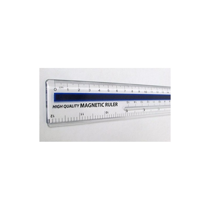 YOSOGO - Regla magnética transparente de plástico de 30 cm,