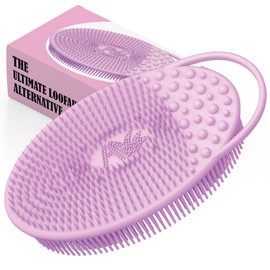 Avilana (Style 2) 3-in-1 Exfoliating Silicone Body Scrubber - Hygienic Shower Loofah Sponge Alternative for Deep Clean & Soft Skin