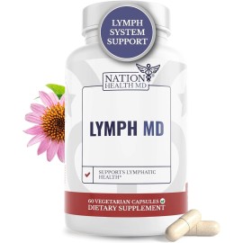 Nation health md Lymph MD - Lymphatic System Supplement with 9 Botanicals. Men and Women - 60 cap