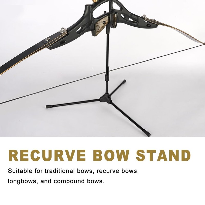 MiOYOOW Archery Bow Stand, Foldable Longbow Holder Recurve Bow Bracket