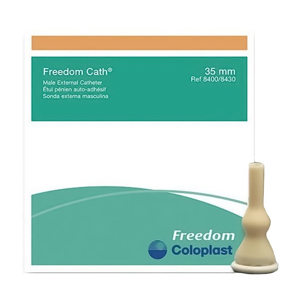 3 Pack -Coloplast Freedom Cath, 31mm Intermediate, Self-Adhering Male External Condom Catheter Soft Latex #8205/8235