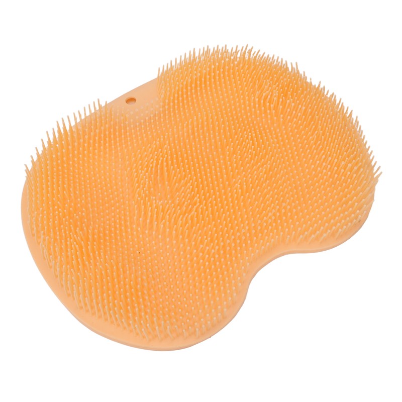 Foot Scrubber Massager with Suction Cups Orange Soft Foldable Shower