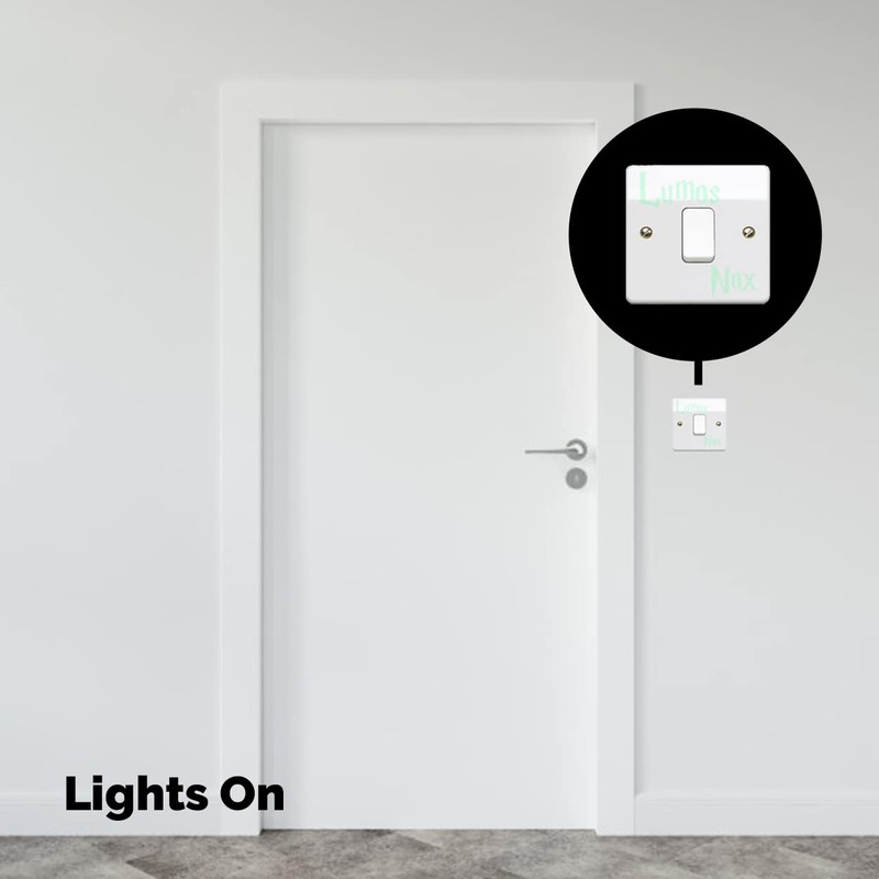 StickerDeen Lumos Nox (Light/Dark) Light Switch Vinyl Decal Stickers (Glow