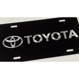 BLVD Toyota Car Tag Diamond Etched Aluminum Engraved Vanity Front License Plate