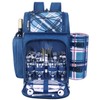 Hap Tim Picnic Backpack for 4 Person with Blanket, Insulated