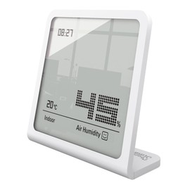Stadler Form Hygrometer Selina, präzises digitales Messgerät für Luftfeuchtigkeit und Temperatur, weiss, 90 x 93 x 38 mm