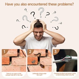 100 PCS Stainless Steel Brick Weep Hole Covers for Brick Walls ，2.75" Covers Can Be Cut or Stacked to Fill Weep Holes with Installation Gloves and Spatula.