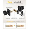 Goldenwarm Black Door Knobs Interior, Privacy Matte Black Interior Door