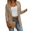 Womens Casual Long Sleeve Knit Blazer - Solid Color Work