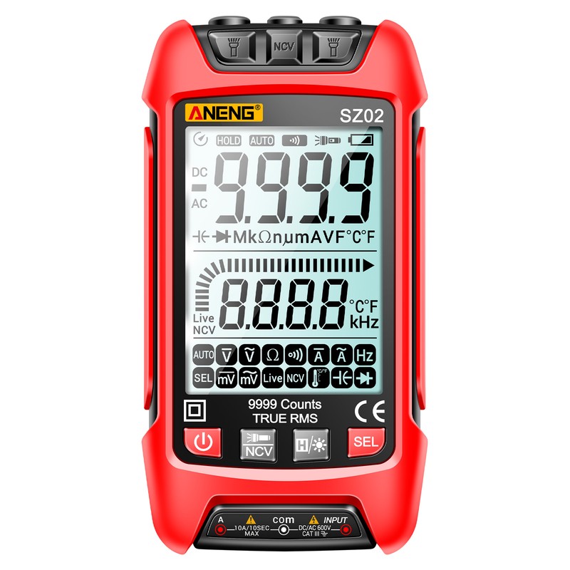ANENG SZ02 Smart Digital Multimeter Auto Range 9999 Counts NCV