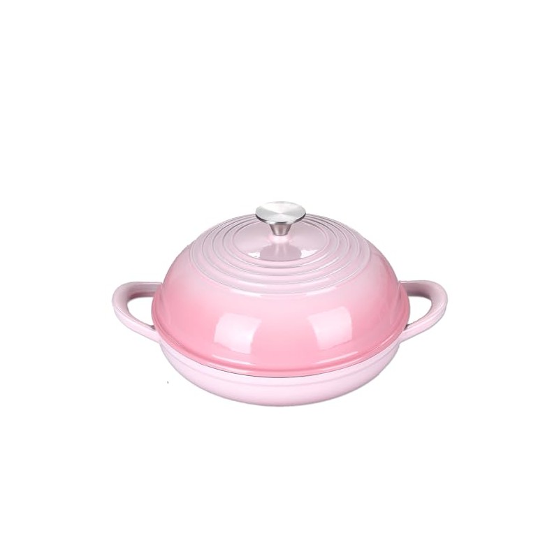 TeamFar Cast Iron Bread Dutch Oven, 6 Qt Enameled Dutch