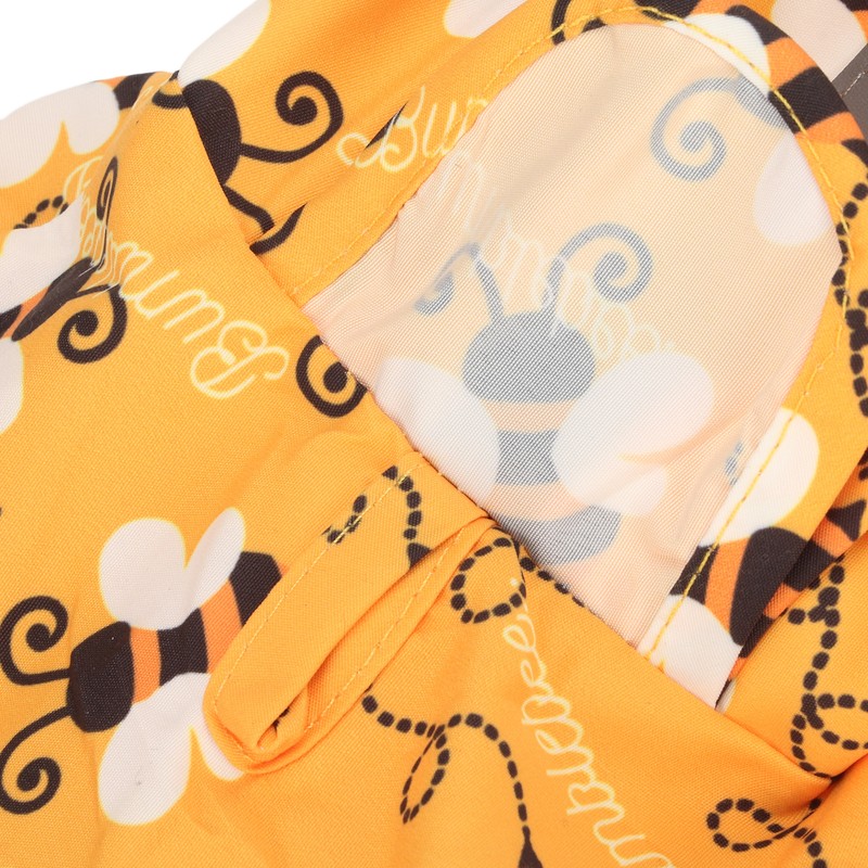 Dog Raincoat Reflective Breathable Lightweight Bee Pattern Puppy Rain Jacket