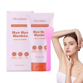 AMSNINK Depilatory Cream Intimate Area, 150 ml Gentle Hair Removal Cream for Men and Women - Fast-Acting Hair Removal Foam for Legs, Armpits, Intimate Area and Body Including Spatula