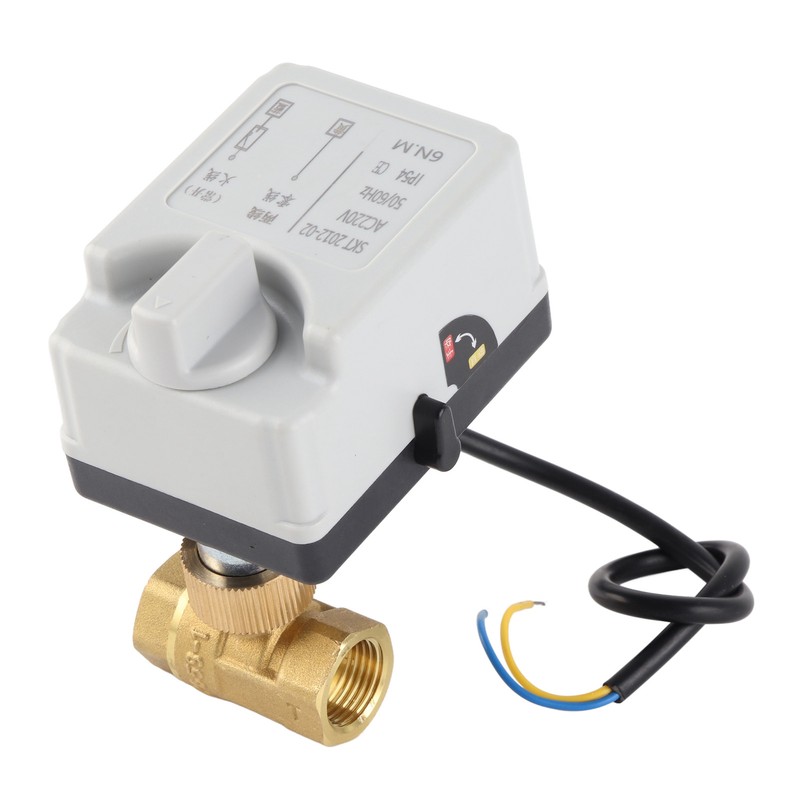 Motorized Ball Valve Electrical 2 Way Normally Open Manual Automatic