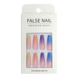 Press-On Nails - False Nail Professional Gradient Coffin 24pcs