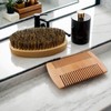 Beard Comb and Brush Set,Natural Boar Bristle Beard Mustache Brush