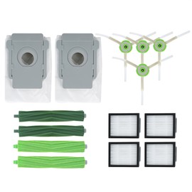 Main Brush Side Brush Filter Dust Bag Kit Replacement Fit for Roomba I7 E5 E6