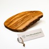 Olive wood chopping board with natural edge, 25cm