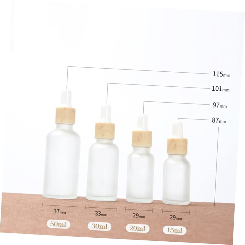 Mikinona 15ml Mini Dropper Bottle Set Frosted Travel Toiletry Containers