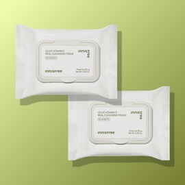 innisfree 이니스프리 올리브 비타민 E 리얼 클렌징 티슈 30매, 2개