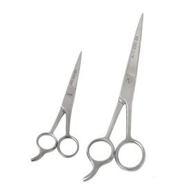 PC 2 PIECES OF 4.5" 7.5" HAIR CUTTING SCISSORS/BARBER SHEARS - ICE TEMPERED - STAINLESS STEEL