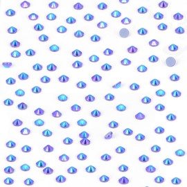 NCB 2880pcs Hotfix Rhinestones, Round Flatback Crystal Glass Hot Fix Rhinestones for Crafts Clothes Shoes Shirts Caps Decoration (Sapphire AB, SS10 2.8mm)