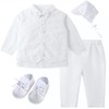 Booulfi Christening Outfit For Boys Wedding Suits with Shirt Pants