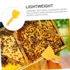 2pcs Yellow Plastic Honey Spatula,Honey Uncapping Tank Bee Scratcher,Honey Scraping