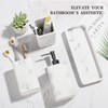 YMXYJM Bathroom Accessories Set, 4 Pcs Bathroom Accessory Set, Soap