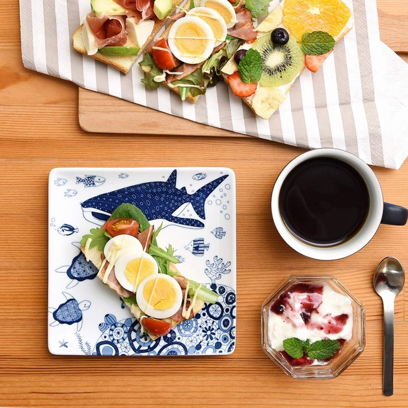 Natural 69 Set Product Hasami Ware QA03 Cocomarine Square Plate