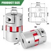 Plum Shaft Coupling Aluminium 16 mm to 22 mm, Flexible