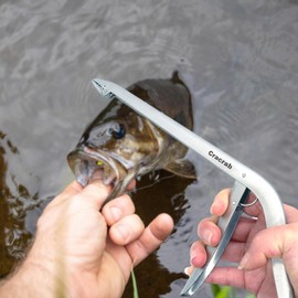 Cracrab Fish Hook Remover Tool Stainless Steel Fish Dehooker Freshwater Saltwater Fishing Pliers 11-1/2 inch (Hook Remover with Lanyard)