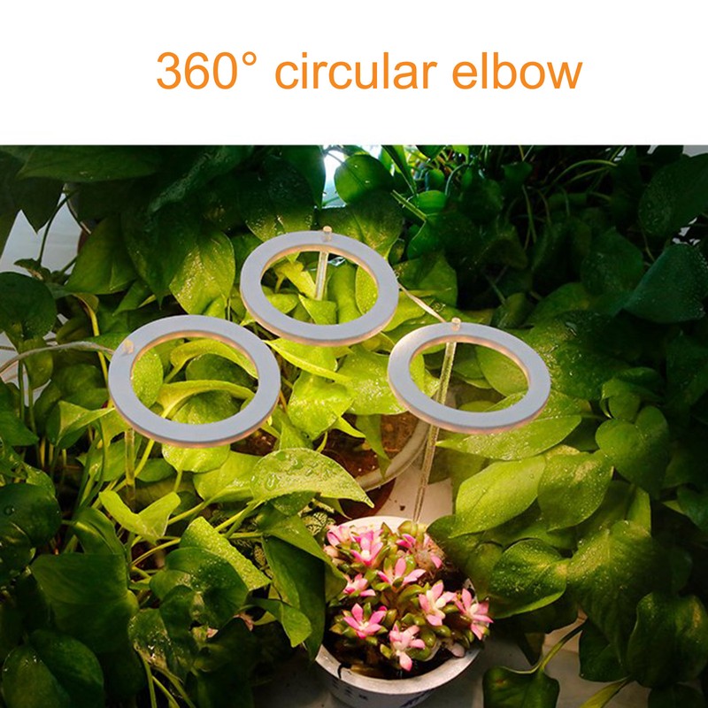 LED Plant Grow Light 5 Dimmable Modes 4 Head Timing