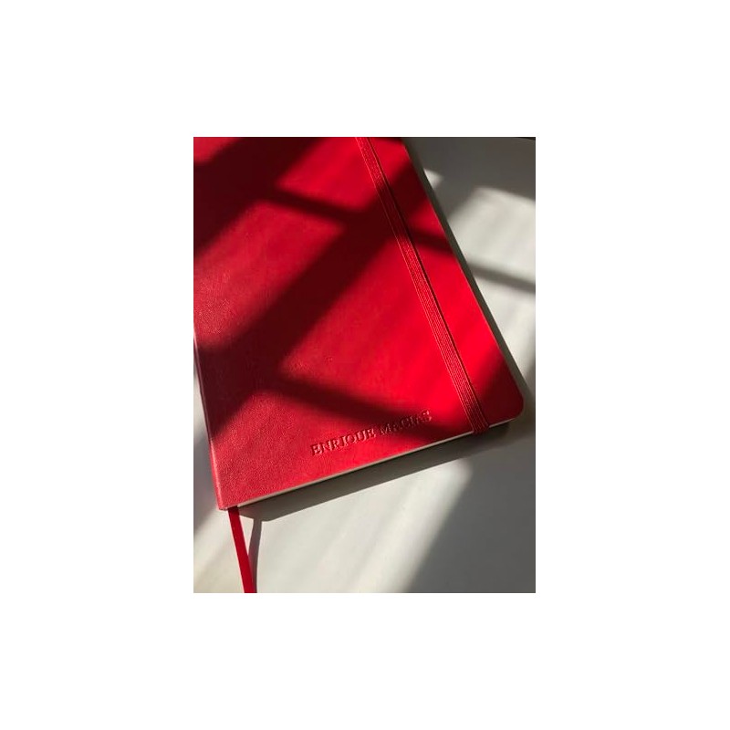 Rouge Cuaderno Grueso Escribir Sketchbook Bullet Journal 360 Páginas Cosido
