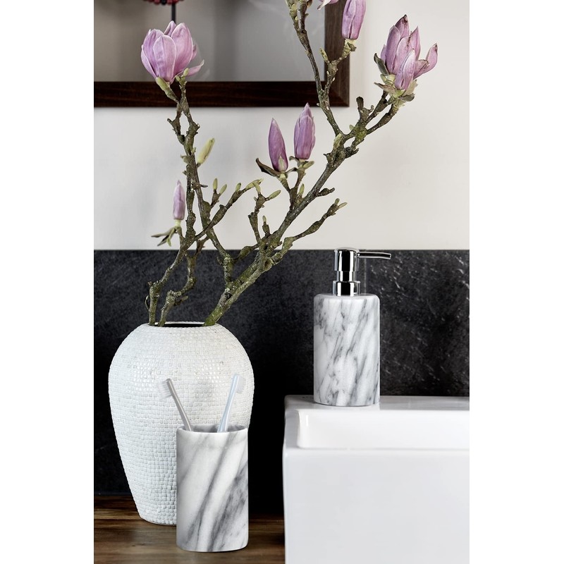 WENKO Zahnputzbecher Onyx Marmor
