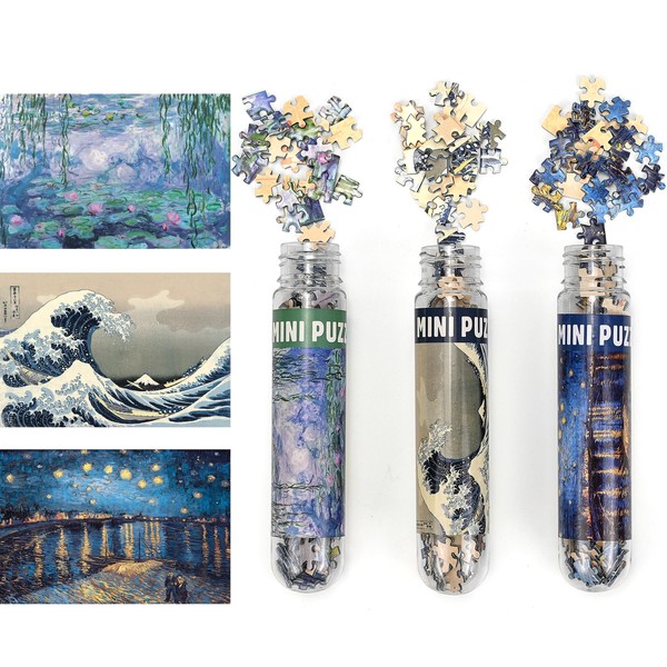 LUUFAN 3 Pack Mini Jigsaw Puzzles for Adults 150 Pieces