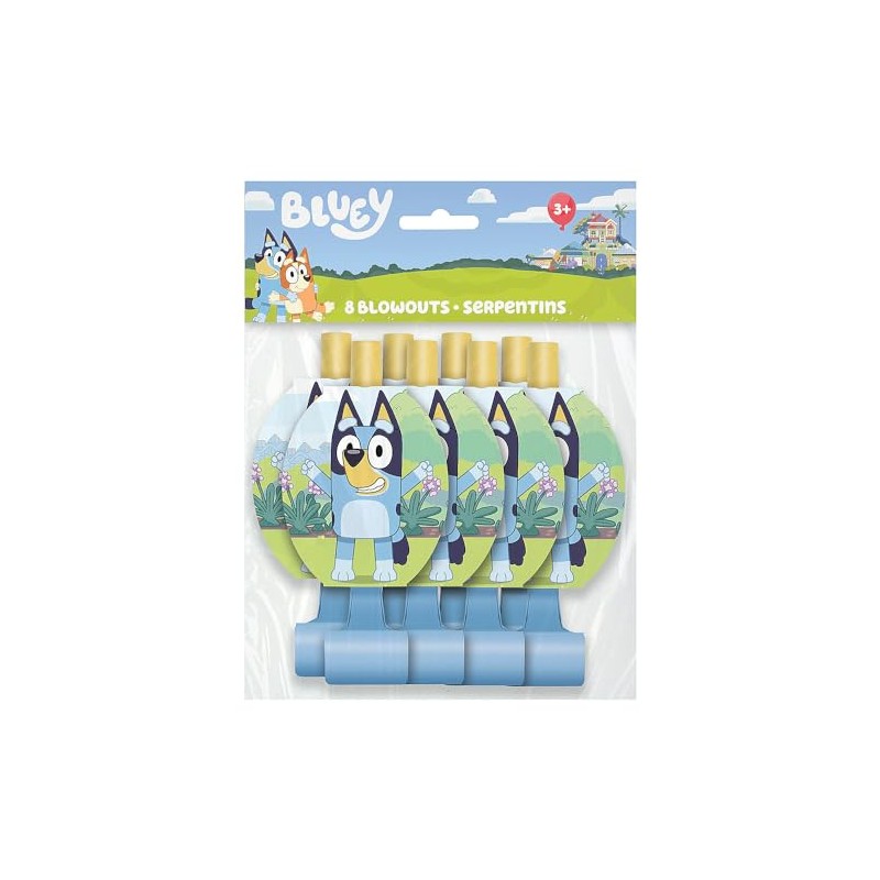 Fun Express Bluey Party Blowouts - 8 Pc