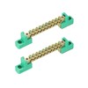 sourcing map Terminal Ground Bar Screw Block Barrier Brass 10