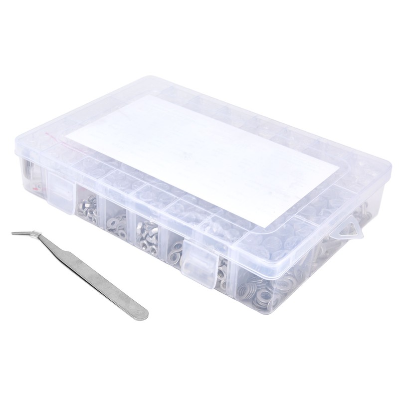 580Pcs Screws Nuts Washers Kit 304 Stainless Steel Cylindrical Head