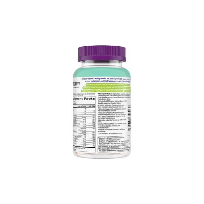 Multivitaminico Centrum Women Mujer Sabor Tropical 100 Gomas