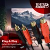 rhinocables 2 RCA Phono Extension Male Plug to Female Socket
