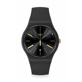 Swatch A Dash of Yellow Quartz Casual Black Watch