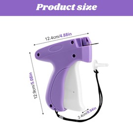 Stitch Gun for Clothes,Handheld Stitch Tag Gun Quick Clothing Fixer,Tagging Gun,Mini Stitches Machine Micro StitchGun with 5 Needle,1000 Black Fasteners & 1000 White Fasteners(Purple)